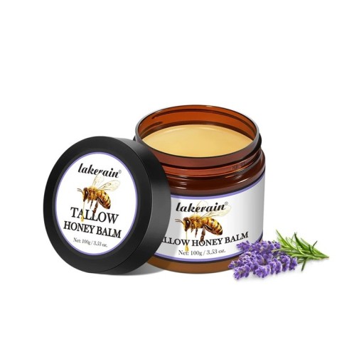Hydratiserende honningcreme til ansigt og krop med oksefedt og lavendel 100 g i krukke til næring af tør hud