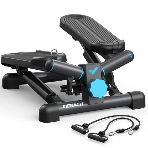 Hydraulický mini stepper s otočnými pedálmi, výška kroku až 36 cm, plynulá regulácia odporu, s expandérmi, domáce kardio a posilnenie nôh