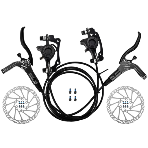 Hydraulische schijfremmen set met schijven 160 mm vooraan 800 mm achteraan 1400 mm oliesysteem 22,2 mm stuur voor fiets