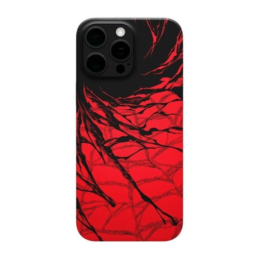 Hydrogel skyddsfilm för iPhone 16 Plus på baksidan röd-svart design med spindelmotiv