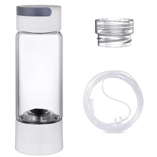 Hydrogenvandgenerator 380 ml glasflaske med USB-strømforsyning Højt hydrogenindhold 21 x 7 cm Sundt vand