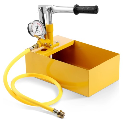 Hydrostatisch testpomp met één klep 1,4 Gal hefmechanisme gele drukpomp voor buis testen