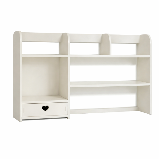 Hylly 50 x 36 x 15 cm Pöytäteline hyllyillä ja laatikolla Säilytyshylly kosmetiikalle toimistotarvikkeille lisävarusteille