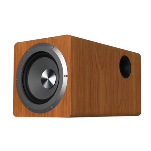 iBass Subwoofer Active Bass Speaker 100 W Super Bass Sound System 21.8 x 21.8 x 33 cm for Home Cinema Computer and TV Box