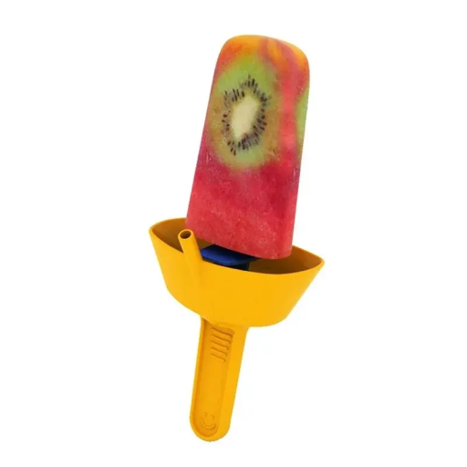 IJshouder met rietje en druppelvanger 9,5 x 6,5 x 6,5 cm Herbruikbare ijshouder Voor kinderen Zomerplezier Geen rommel