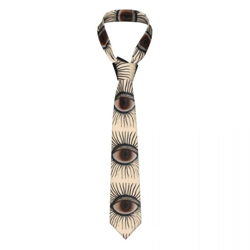 Illuminati-Krawatte 145 x 8 cm Stilvolle Herrenkrawatte mit geheimnisvollem Illuminati-Augen-Muster Elegantes Accessoire für Partys, Kostüme