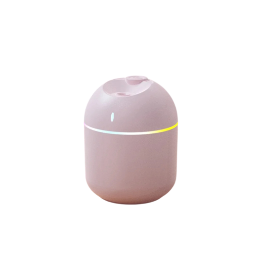 Ilmankostutin 270 ml LED-yövalolla korkeus 10 cm kompakti ilmankostutus kotikäyttöön ja makuuhuoneeseen