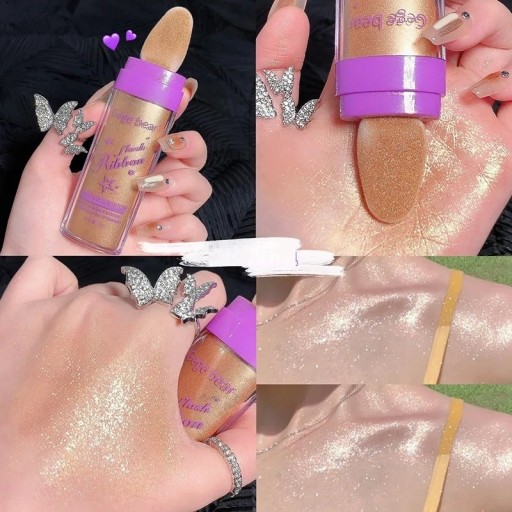 Iluminador facial Polvos iluminadores brillantes Polvos brillantes de larga duración Iluminador para rostro y cuerpo