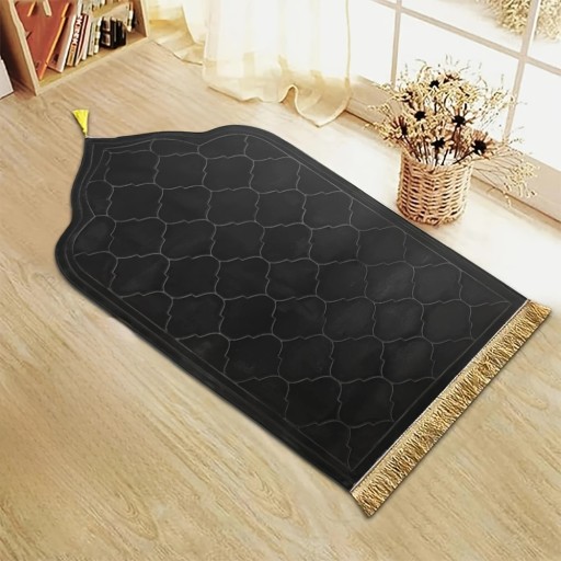 Ima szőnyeg 66 x 116 cm Vastagság 1,2 cm Kényelmes iszlám imaszőnyeg Steppelt minta Puha felület Összecsukható utazószőnyeg