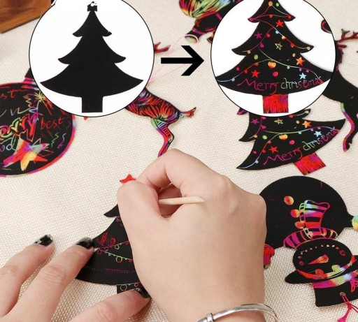 Images à gratter de Noël 24 pcs