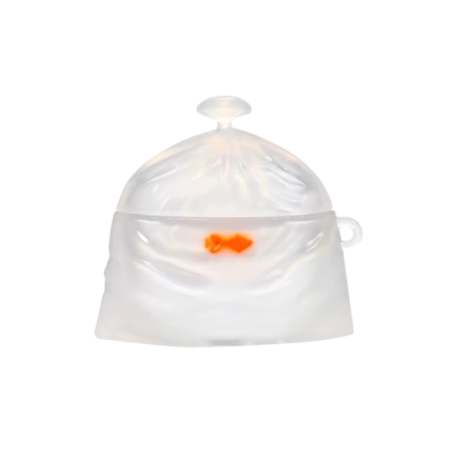 Imitatie van een waterzak voor AirPods Pro 2 Gouden vis Beschermt de oplaadcase tegen krassen, stof, vallen en ongewenst openen