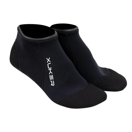 Încălțăminte de apă unisex XUKER Cu talpă din cauciuc Tăietură la glezna cu vârf și călcâi întărit Negru Pentru plajă, piscină și sporturi nautice