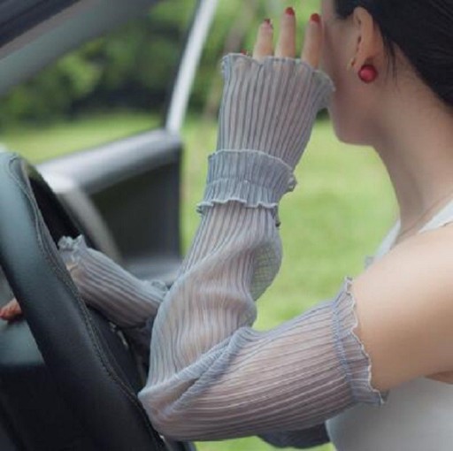 Încălzitoare de brațe pentru femei cu volane
