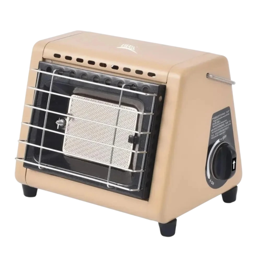 Încălzitor de gaz pentru turiști 1500 W Consum 108 g/h Propan radiant Metalic Unicolor Încălzitor portabil pentru camping în natură