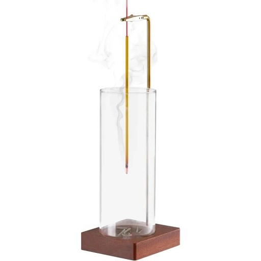 Incensiere con raccoglitore di cenere in vetro removibile Supporto per bastoncini profumati Senza disordine Meditazione Yoga Spa