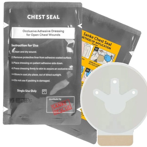 Închidere toracică cu bandaj ventilat 3 orificii cca 15 cm plasture ocluziv transparent bandaj de salvare pentru prim ajutor