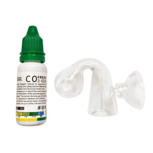 Indicateur de CO2 pour aquarium 15 ml Solution de test liquide avec mesure colorée de la concentration de CO2 pour plantes, poissons et crevettes