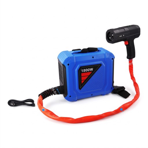 Induktionsschraubenerhitzer 1800 W Handgerät flammenloses Erhitzen in 8 s Set mit 4 Spulen Blau und Schwarz Für rostige Schrauben und Muttern