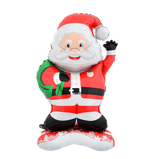 Inflatable Santa Claus Balloon 119x67 cm Foil Christmas Decoration Party Balloon Children's Interior Decoration
