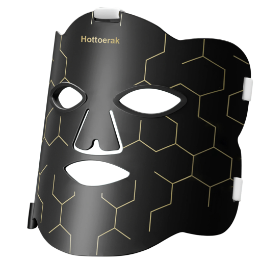 Infrarød ansigtsmaske med rødt lys 3-i-1 LED-terapi hudforyngelse 5 effektniveauer 10/15/20 minutters timer 660nm 850nm EU-effekt