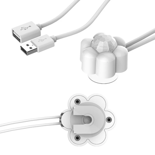 Infrarot-Bewegungssensor in Blumenform für automatischen Wasserspender für Katzen mit USB-Stecker männlich und weiblich 180° Erfassungswinkel