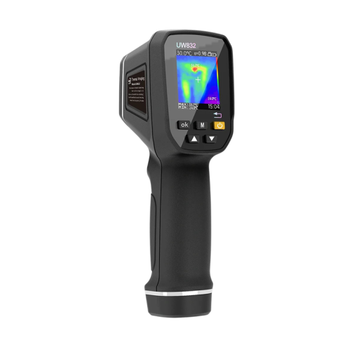 Infrarot-Handthermokamera UW832 mit farbigem TFT-Display 1,77 Zoll und Temperaturmessung von -30 bis 500 °C USB-C Speicherkarte 8 GB schwarz