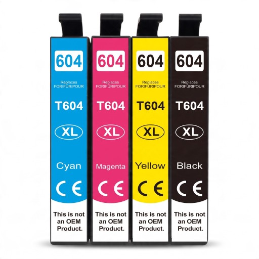 Inkoustové kazety Epson 604XL 4 ks Kompatibilné T604XL S čipom Čierna Azúrová Purpurová a Žltá Pre XP-2200 XP-3200 XP-4200 WF-2910