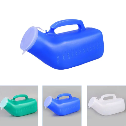Inodoro portátil para hombres, 1200 ml, urinario de viaje móvil para hombres, 21 x 8 x 8,5 cm, apto para viajes, camping y coche.