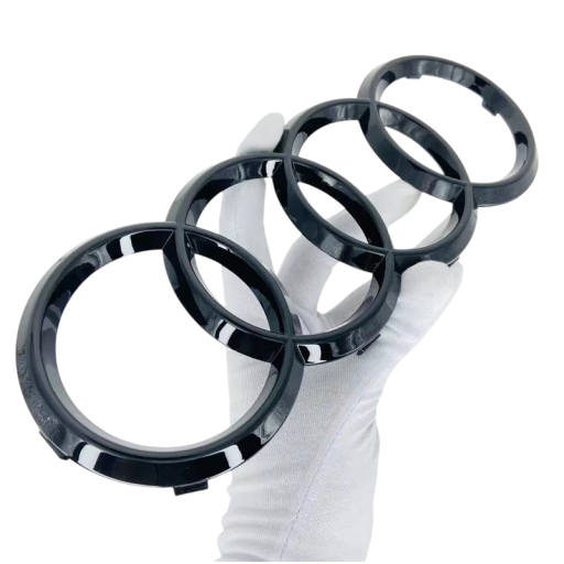 Insegna anteriore nera lucida 285 mm per Audi A6 2012-2017 Q7 2009-2015 e tutti i modelli Q2 Q3 Q5 Q8 Logo autoadesivo Mascherine Accessori per auto