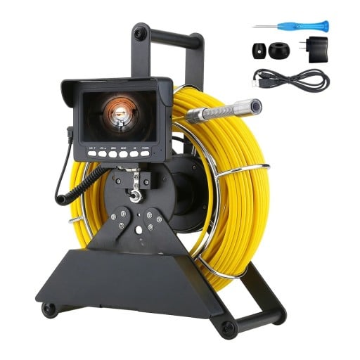 Inspekční kamera do potrubí s 4,3 palcovou IPS obrazovkou 10 m kabelem HD 1200TVL a 17 mm IP68 hlavou s LED světly na kontrolu odpadů