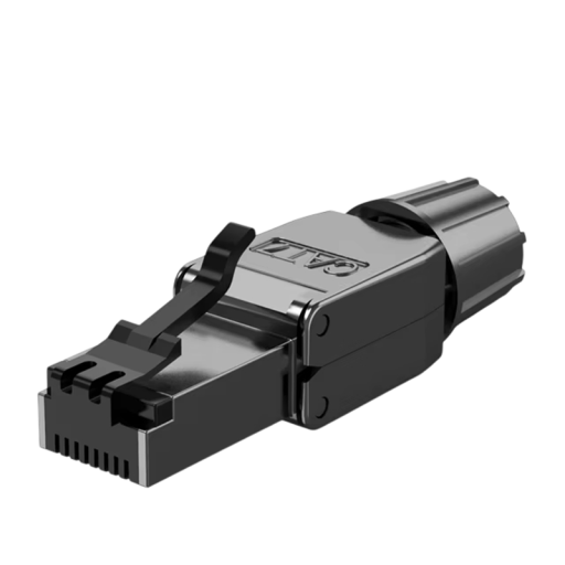 Instalations RJ45 stik CAT7 STP værktøjsfri Easy Jack 40Gbps 2000MHz IDC sort modul til afslutning af netværkskabel