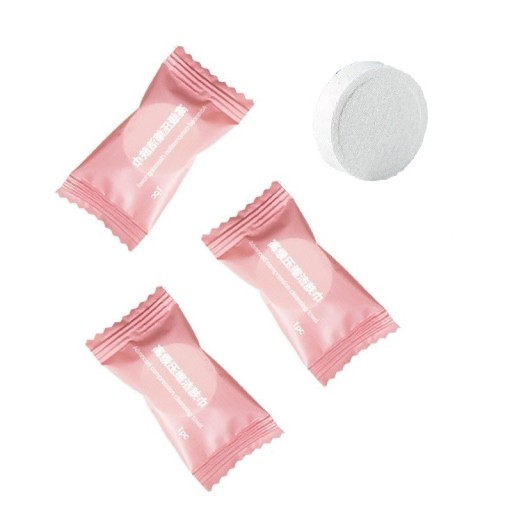 Instant vådservietter i tabletter 50 stk.