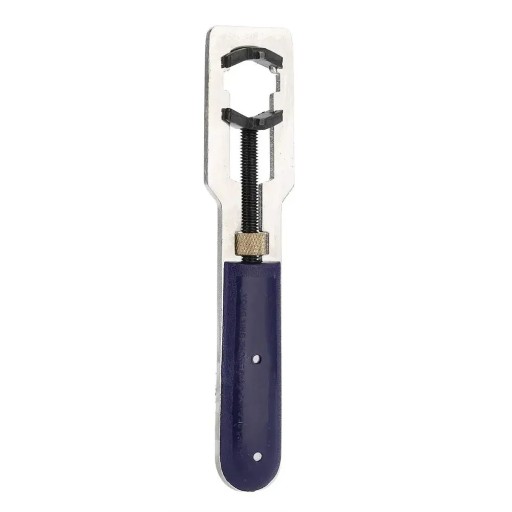 Instrument de îndepărtare a știfturilor de legătură ceas 14,8 cm cu fălci reglabile până la 35 mm Construcție metalică durabilă Mâner albastru