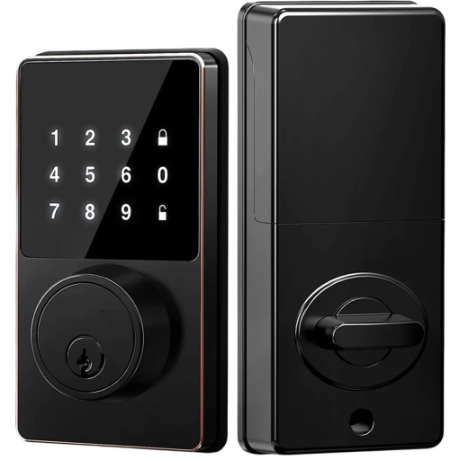 Inteligentní dveřní zámek s klávesnicí Bluetooth mobilní aplikace cylindrický mechanismus elektronické zabezpečení vstupu