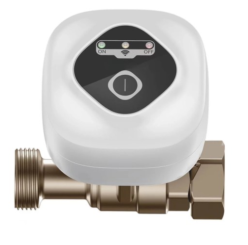 Inteligentní ventil DN20 s Wi-Fi 88 x 25 x 25 mm mosazný tlak 1,6 MPa průměr 13 mm bílý na dálkové ovládání a uzávěr vody
