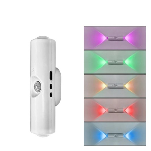 Intelligens RGB fali lámpa 10 x 3 cm mozgásérzékelővel és mágneses töltéssel hálószobákhoz, szekrényekhez és kertekhez
