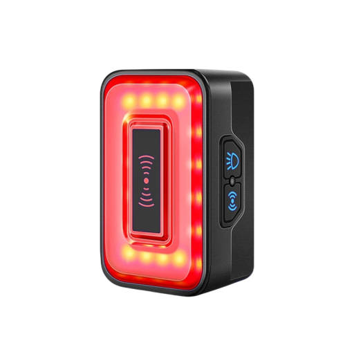Intelligent Radar Rear Bicycle Light 1500 mAh 7 Modes USB-C Charging IPX6 Warning Brake Light Object Detection Up to 30 m Visibility 500 m