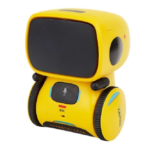 Interaktives Roboterspielzeug, 13 x 9,5 cm, Sprach- und Berührungssteuerung, Tanzen, Spricht Englisch, lustiger Roboter für Kinder, Betrieb mit AAA-Batterien