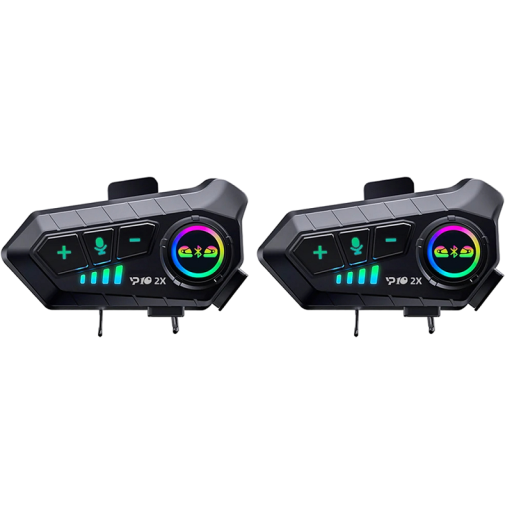 Intercomunicador Bluetooth para casco de motocicleta, 2 unidades, manos libres, auriculares inalámbricos para casco de motocicleta, impermeable.