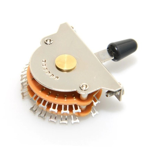 Interruptor de 5 vías y 24 pines para guitarra eléctrica Conmutación de pastillas Pieza de repuesto Herrajes de guitarra Interruptor de palanca 2 tornillos de montaje