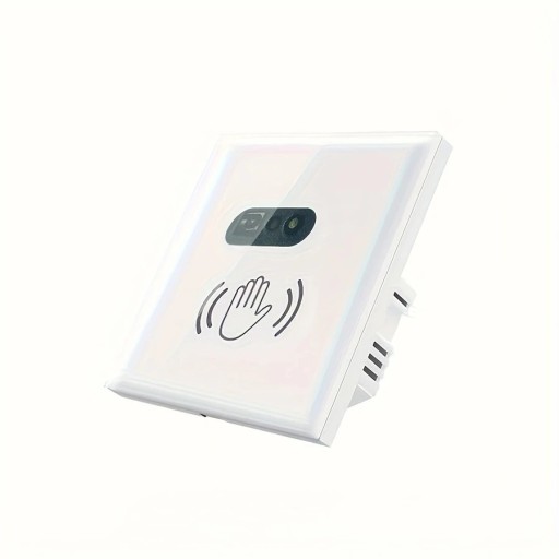Interruttore a sfioro per luce con sensore infrarosso da incasso, alimentazione 100-240 V, carico 10 A, portata 15 cm, dimensioni 8,6 x 8,6 x 3,6 cm