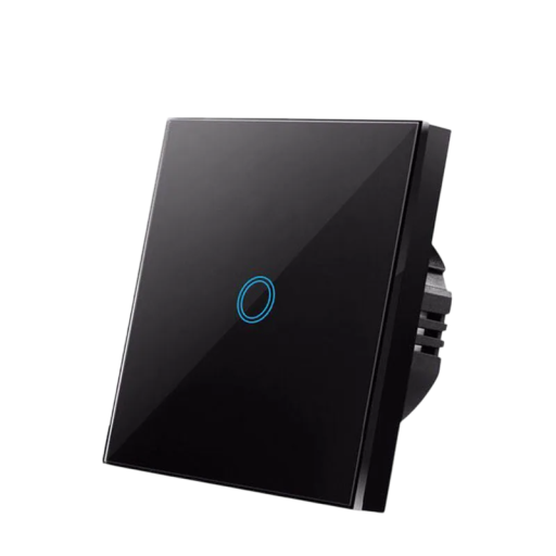 Întrerupător tactil de perete 220V 8,6 x 8,6 x 3,5 cm Sticlă securizată și plastic PC Iluminare în întuneric Design modern Control inteligent
