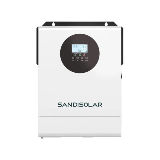 Inversor solar híbrido 6,2 kW 48 V AC 220-240 V sem ligação em paralelo com display LCD e indicação LED branco para fotovoltaica e casa ou chalé