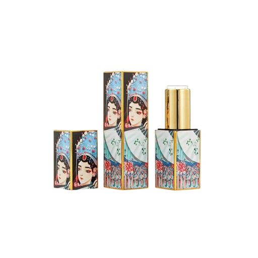 Involucro in plastica per rossetto con motivo decorativo 22 × 74 mm design in plastica colorata con motivo orientale per la conservazione del rossetto