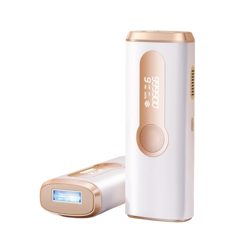IPL laserový epilátor 17 x 6,8 x 3,8 cm 600–1200 nm 9 úrovní intenzity Ice cooling Automatický a manuální mód Trvalé odstranění chloupků