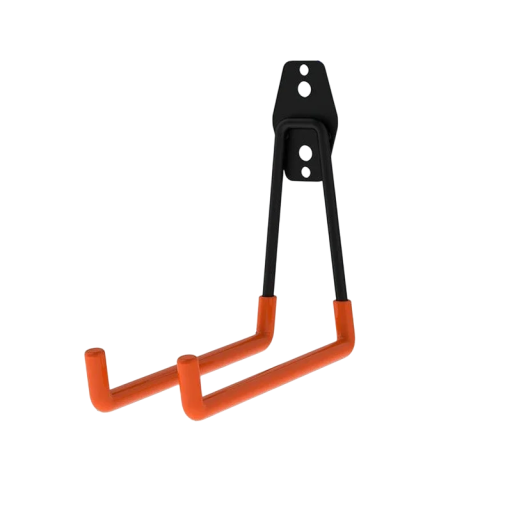 Iron Wall Hook 16 x 6 x 19 cm Black Wall Hook with 2 Hooks Metal Holder for Keys and Clothing Practical Hook for Hallway or Bathroom