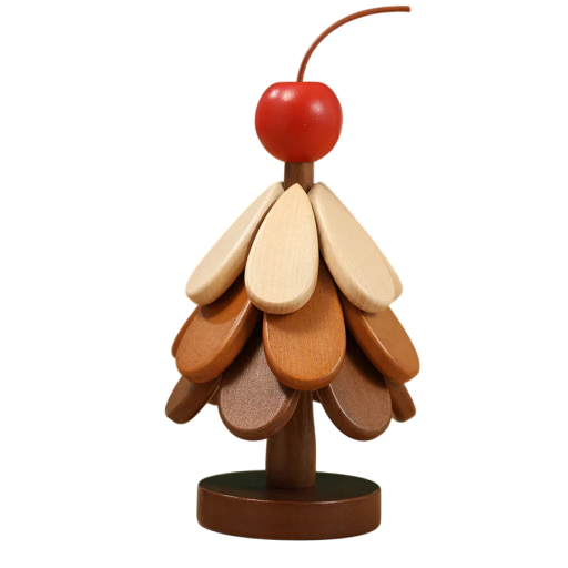 Isolerende mat voor boom met appel 23,5x9,7x4 cm houten decoratieve onderzetter tegen verbranding van potten festival cadeau