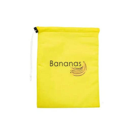 Isoliertasche für Bananen und Obst mit Kordelzug zum Frischhalten in Gelb, Orange oder Grün