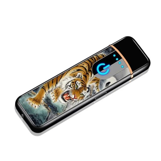 Isqueiro plasma com tigre P3431