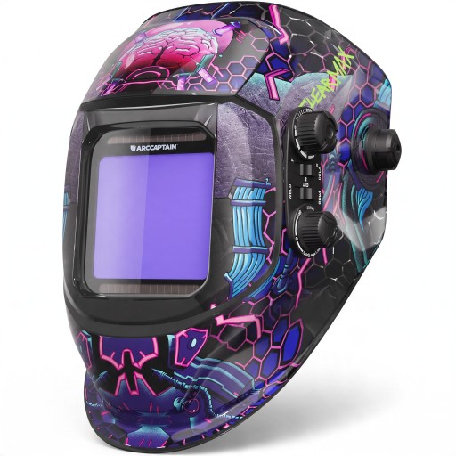 Itsestään tummeneva hitsausmaski Optika 1/1/1/1 Suojalasi 10 x 9,3 cm 4 kaarisensoria Materiaali PA toteutus 3